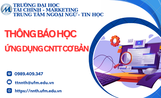Thông báo khai giảng lớp Ứng dụng Công nghệ Thông tin Cơ bản - cấp tốc - Tháng 9/2025